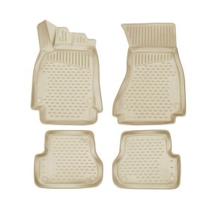 Audi A6 Floor Mats - Omac - Rubber TPE 4 Pcs - Beige - '08-'11